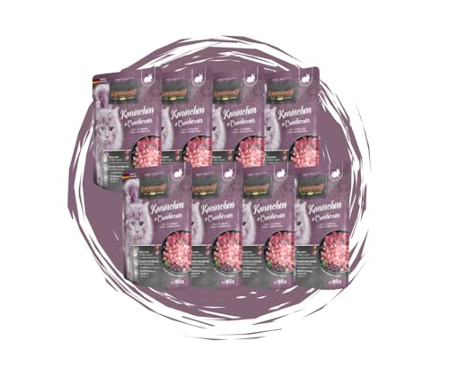 Leonardo Frischebeutel 8x85 g - Katzenfutter - Nassfutter - Multi Bundle - Sparpaket - Verschiedene Sorten 8x85 g Kaninchen Cranberries