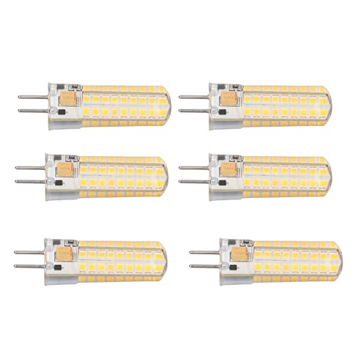 Garosa GY6.35 LED Glühbirne 6 Stück GY6.35 Energiesparende LED Birne mit 7W 700lm 72 LEDs - Warmes Licht für Kronleuchter LED Glühbirnen für Zuhause