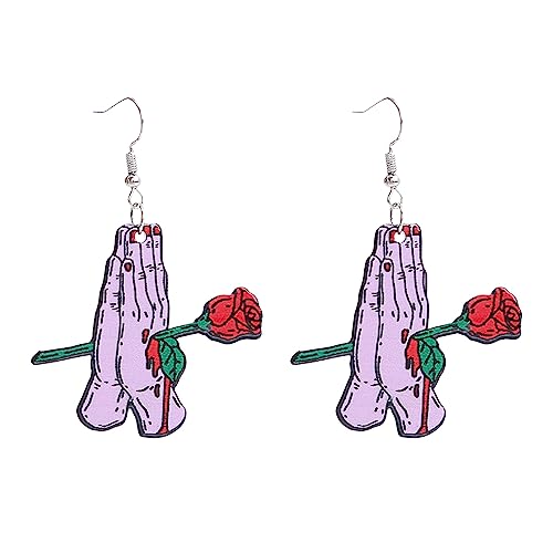 Yunyahe 925 Die Rose Kollektion von Acrylohrringen mit Halloween . Halloween für Mädchen Frauen Männer Retro 925 One Size