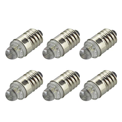 Ruiandsion Birne 3V 6000Kße Birne für Taschenlampe Taschenlampe Negative Erde 6er Pack