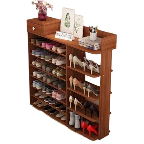 GEK208130 Modern Nordic Schuhregal einfache mehrschichtige Haustür mit Schuhwechselhocker Schuhschrank große Kapazität einfaches modernes Lagerregal Organizer