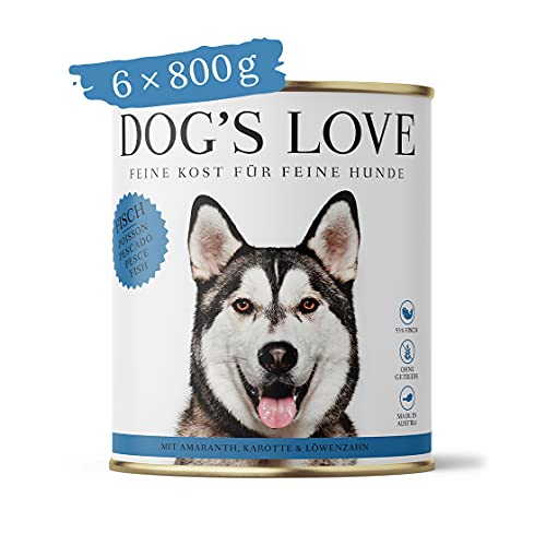 DOG S LOVE Classic Fisch 6er-Pack 6 x 800g