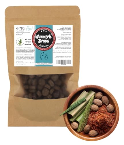 Wurmerli Katzenleckerlis Fisch Freiwillig gefressen hohe Akzeptanz Alternative zu Tabletten Liquids Zuckerfrei Mit Aloe Vera Grüner Walnuss 180 Stück Made in Germany