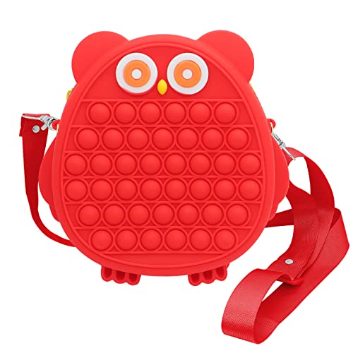 ZHYX Push Pop Pop Bubble Poppet Fidget Toys Antistress Popet Plopper Spielzeug Poppit Tasche red