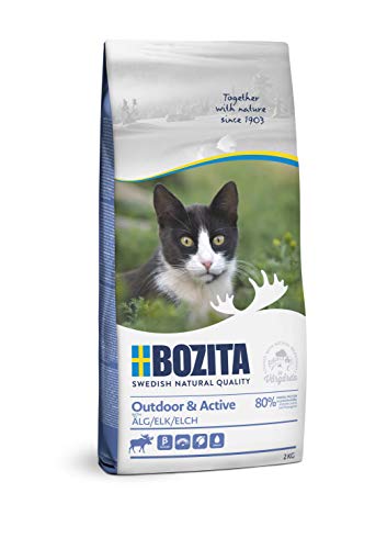 BOZITA Outdoor Active Elch - Trockenfutter für erwachsene hauptsächlich draußen lebende Katzen 2 kg