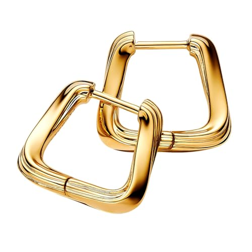  Essence Kleine Verdrehtes Dreieck Ohrringe aus 14 Karat Vergoldetem Sterling 263875C00