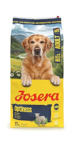 JOSERA Adult Large Optiness Lamm Reis 1 x 12 5 kg Premium Trockenfutter für ausgewachsene Hunde eiweißreduziert weizenfrei wertvolle Fettsäuren XL-Kroketten gegen Schlingen
