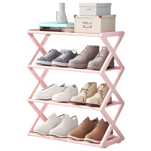 Jeorywoet Kids Shoe Organizer kleine Schuhregal 4 Stufen Abnehmbarer Kinder Rack verdickter wasserdichter Organisator für Schlafzimmer Schranklieferungen