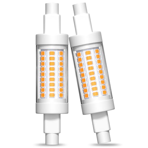 Lamptobe Dimmbar 6W R7S 78mm LED Leuchtmittel Extra Warmweiß 2200K J78 LED Stablampe Ersatz für Halogen R7s 78mm Amber Warmweiß für Bodenlampen Tischlampen Nachttischlampen AC 220-240V 2 Stück