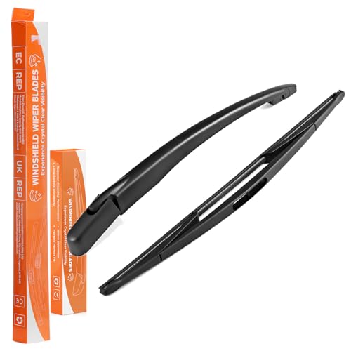 ISINEVER Heckscheibenwischer Set Kompatibel mit Dacia Sandero 2008-2012 Hinten Wischerarm Scheibenwischer Arm Blatt Set 2er Set 405mm 370mm