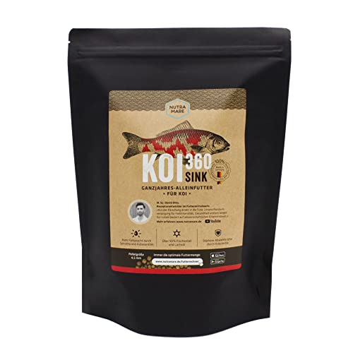 Nutramare Koi360 Sink 1 2 kg Sinkfutter Sinkendes Koifutter für den Winter Mit Kräuteröl und Spirulina