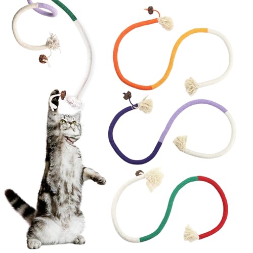 CERCTLA 3 Stück Kauspielzeug für Beißseilen für Interaktives für Zahnpflege Gegen Mundgeruch Stressabbau Mehrfarbiger