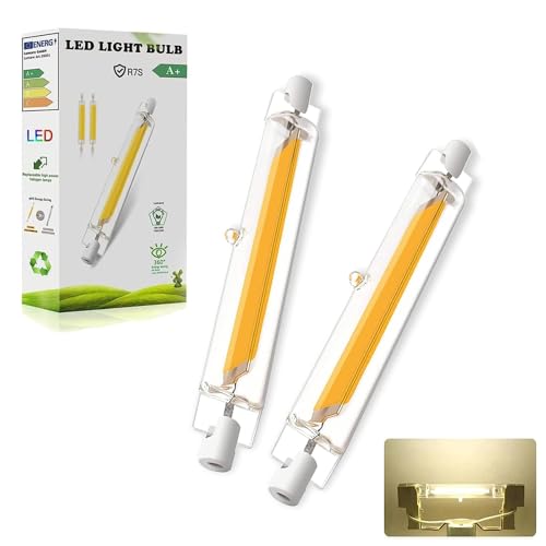 R7S LED 118mm Dimmbar 20W LED Lampen Ersatz für 200W J118mm Halogenstab R7S LE D COB Glühbirne Naturweiß 4000K 2000LM Kein Flackern 360 Abstrahlwinkel LE D Stab 2 Stück