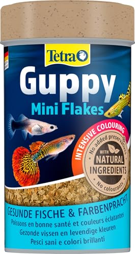  Guppy Mini Flakes   für alle Guppys feines Flockenfutter für eine ausgewogene und nährstoffreiche Ernährung 100