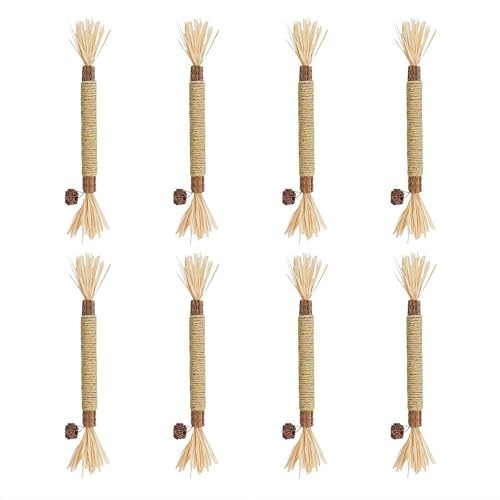 Purriq Natürliche Silvervine Dental Sticks 100% Natürliche Silvervine Sticks Katzenkauspielzeug für Zahnreinigung Essbare Matatabi Kitty Kaustäbe Katzenminze Katzenspielzeug für Indoor-Katzen