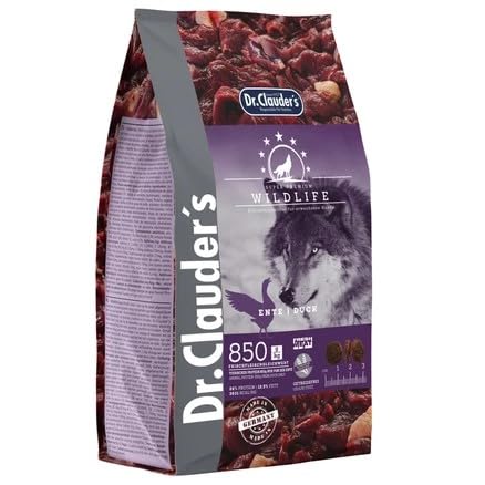 DR.CLAUDER S - Wildlife Natürliches Trockenfutter mit Omega-Fettsäuren und Mineralien für ausgewachsene Hunde. Getreidefreies Alleinfutter im Beutel ohne Konservierungsstoffe 350g Ente