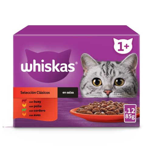Whiskas Nassfutter für Katzen Auswahl Klassiker 12 x 85 g
