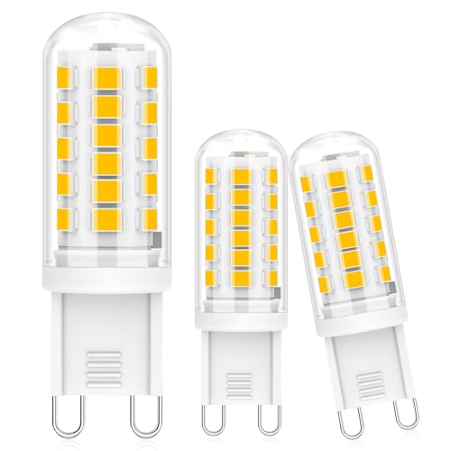 Bigzom G9 LED Warmweiß Dimmbar 2700K LED Leuchtmittel 3W entspricht 40W-50W Halogenlampe G9 Glühbirne 480 Lumen kein Flackern Enegiesparende kleine Birne AC220-240V 3er Pack