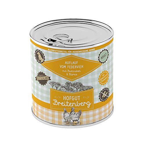 Dr. Alder Hofgut Breitenberg Dog Auflauf vom Federvieh 6 x 800g Hundefutter