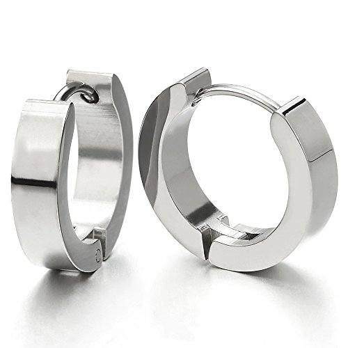 Paar für Huggie Ohr Manschette Fake Piercing Poliert