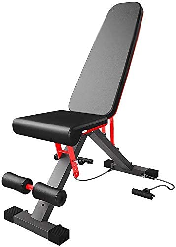 XDLEDMKIZ Hantelbank Heimfitnessbank Kurzhantelbank Gewichtsbank Kurzhantelbank Indoor-Fitnessgerät Sit-up-Brett Hantelbank Bauchmuskeltrainer klappbare Hantelbank für den