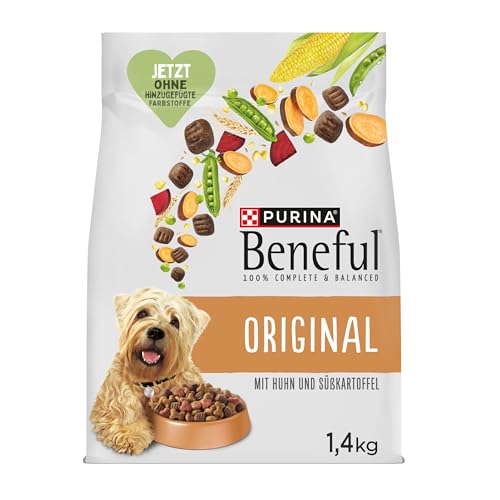Beneful Original Hundefutter trocken mit Huhn und Süßkartoffel 6er Pack 6 x 1 4kg