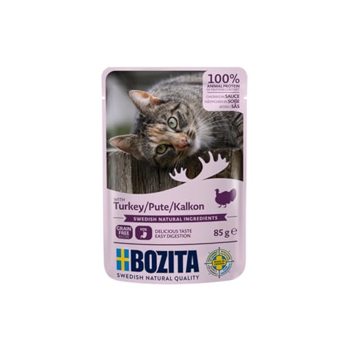  Pouch Häppchen Pute   12x85g Portionsbeutel getreidefreies weizenfreies Futter für   Katzennassfutter für erwachsene 8 5% 4 5%