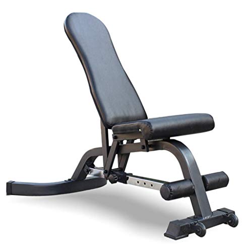 XDLEDMKIZ Gewerbliche verstellbare Hantelbank professionelle Hantelbank Sit-up-Bank Gewichtsbank für das Familientraining schräge Hantelbank für Fitnessstudios Bauchmuskelbre