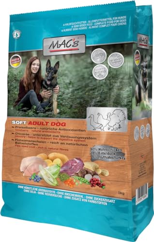 Mac s Dog Premium Halbnassfutter für Hunde Geschmack Huhn Ente und Truthahn 5 kg