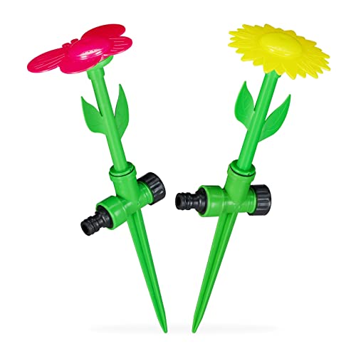 YESJmn Gartensprinkler Sprinkler Blume 2er Set Spritzblume Rasensprenger Kinder Beregner 1 2 Spritzblume Den