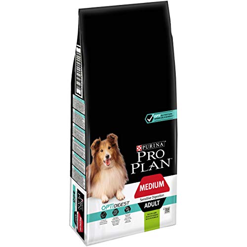 PURINA PRO PLAN Medium Adult Hundefutter trocken mit OPTIDIGEST reich an Lamm 1er Pack 1 x 14kg
