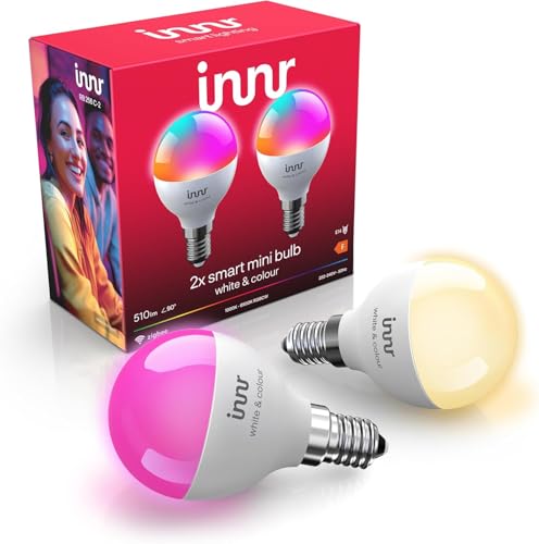 innr Zigbee Smart Lampe Mini funktioniert Hue und Alexa Bridge erforderlich White Color 16 Millionen Farben smartühbirne 510 lumen 2ück