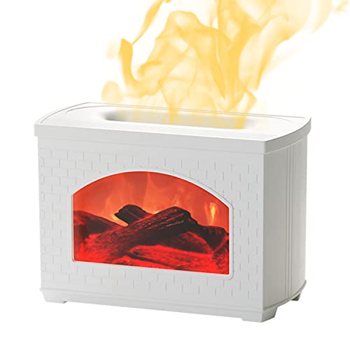 YALEDI Kamin Flammen Diffusor Diffusor für ätherisches Öl 270 ml kühler Nebel für Schlafzimmer leiser Ultraschall Zerstäuber automatische Abschaltung Nachtlicht Geschenk Whtie
