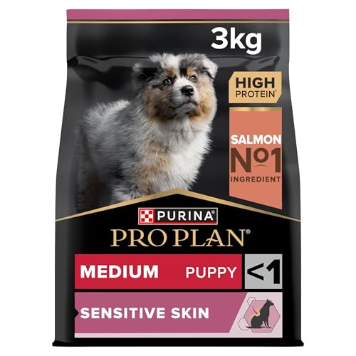 Pro Plan Medium Puppy Sensitive Skin Welpenfutter trocken reich an Lachs 1er Pack 1 x 3 kg