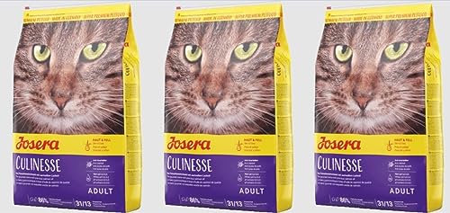 Josera Culinesse 3 x 2kg Katzenfutter mit Lachsöl Super Premium Katzenfutter für ausgewachsene Indoor und Outdoor Katzen 3er Pack