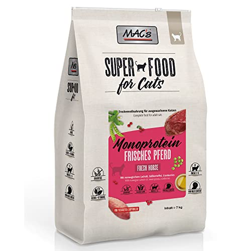 MAC s Cat Katzenfutter Monoprotein Pferd Trockenfutter Superfood 7kg getreidefrei