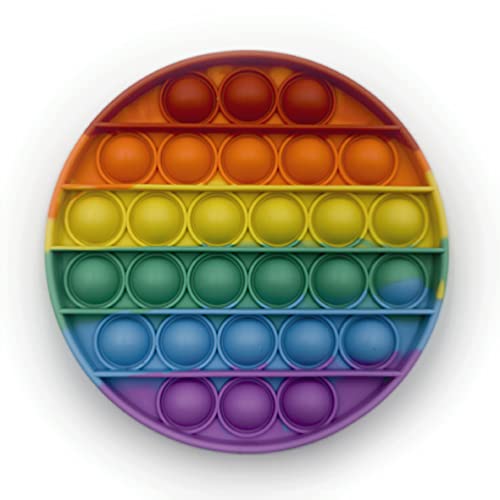Droquimur Anti-Stress-Spielzeug Pop-it sensorisch Blasen Kreis Regenbogenfarben
