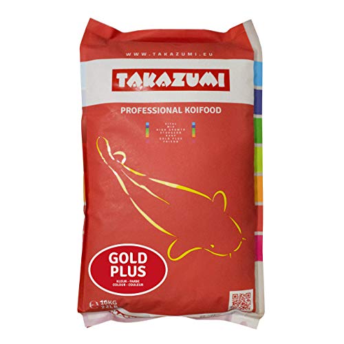 Takazumi Gold Plus 4 5 mm Professionelles Koi Futter Fisch Teich für Farben Wachstum Fischfutter - 10 kg Sackware