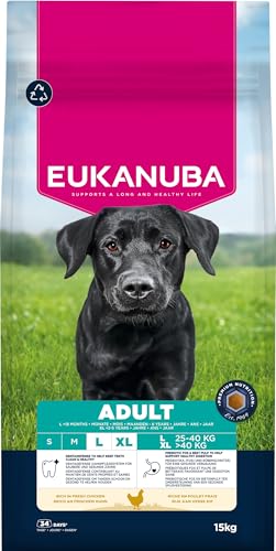 Eukanuba Hundefutter Trocken frischem für große Rassen Premium für ausgewachsene Hunde 15 kg