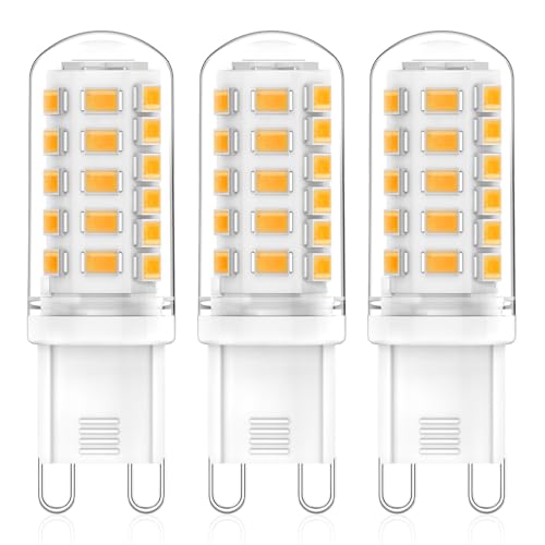 Eco.Luma G9 LED Dimmbar Lampen 3W Warmweiß 2700K 480LM Ersatz für 40W 50W Halogenlampen AC 220-240V 360 Abstrahlwinkel Glühbirnen kein Flimmern Energiesparlampe für Heimbeleuchtung 3er Pack