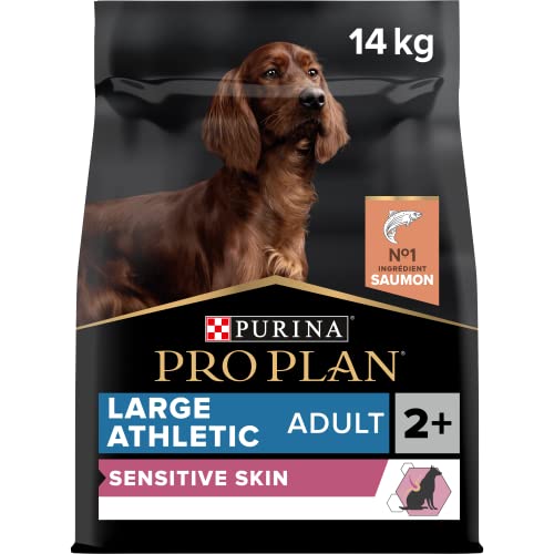 PURINA PRO PLAN Large Athletic Adult Hundefutter trocken mit OPTIDERMA reich an Lachs 1er Pack 1 x 14kg