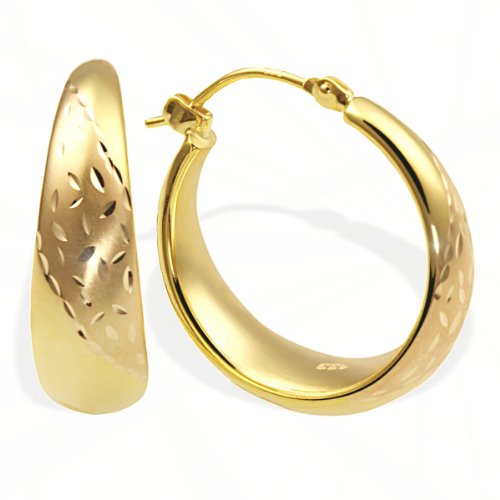 goldmaid Gelb Gold 333 teilweise poliert und matt Pr O4332GG Ohrringe Schmuck