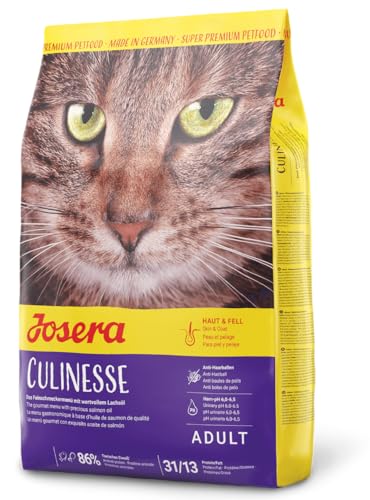 JOSERA Culinesse 1x 2kg Adult Premium Trockenfutter für ausgewachsene wählerische Lachs Geflügel gut verträglich moderater Fettgehalt weizenfrei Katzenfutter 1er Pack