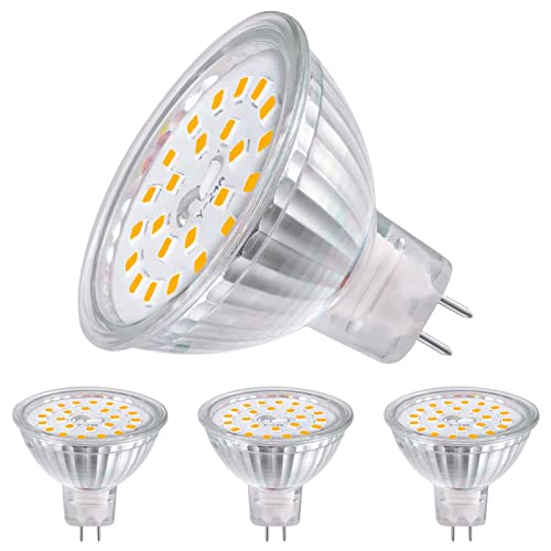 Euxper MR16 GU5.3 LED Lampen 5W Warmweiss 2700K Ersatz für 40W Halogenstrahler 500LM GX5.3 Sockel LED Spot nicht dimmbar 12V AC DC CRI 85 Ra 120 Abstrahwinkel 4er Set