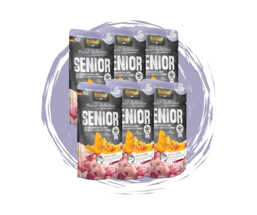 Belcando Finest Selection - Hundefutter - Senior 6x125g - hochwertiges Nassfutter mit Hühnchen Kürbis Reis - getreidefrei leicht verdaulich speziell für ältere Hunde mit sensiblem Magen - Bundle