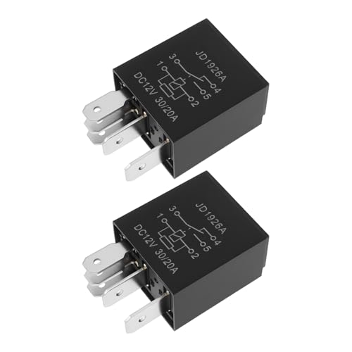 YINETTECH 2pcs 5Pins Scheibenwischerrelais DC12V 30 20A 61366980177 Kompatibel mit BMW 1 3 5 X1 X3 X4 X5 X6 Z4