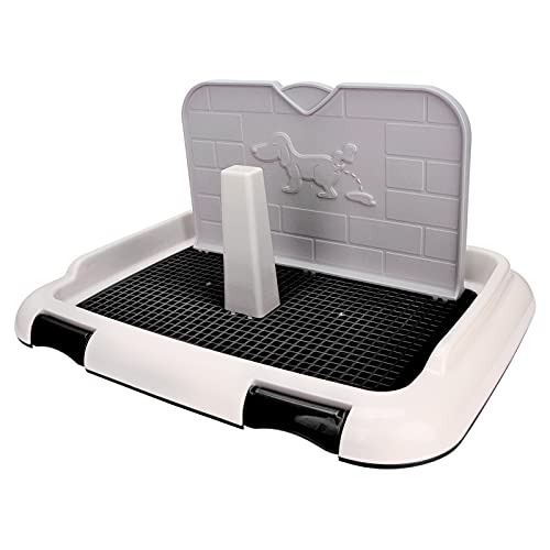 FILFEEL Hundetoilette mit Simulierter Wand Keine Zerrissenen Windelpads Verhindern DASS Haustiere Zugang zu Matte Leicht zu Reinigen für Kleine Hunde Geeignet Sind 1 Liter Urin