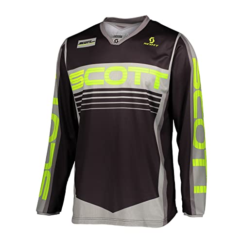Scott 350 Race MX Motocross Jersey DH Trikot grau gelb 2022 Größe M 48 50