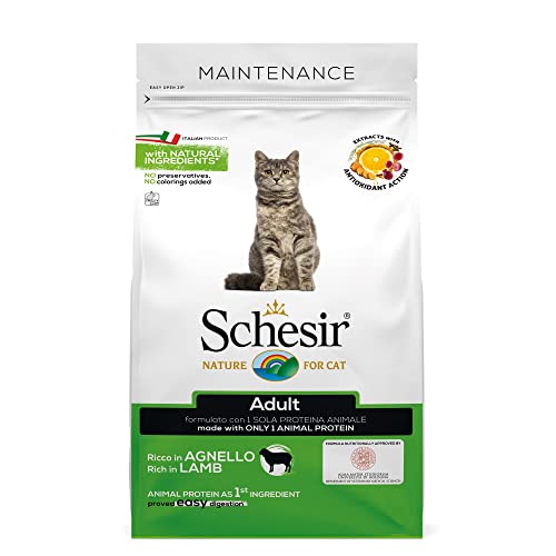Schesir Cat Adult Maintenance Lamm Katzenfutter trocken für erwachsene Katzen Beutel 1.5 kg