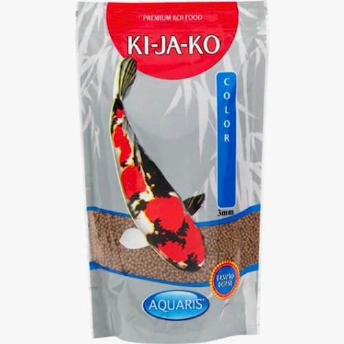 KI-JA-KO Color leicht verdauliches Koifutter 10 kg 3 mm - für Verbesserung der Farbe und natürlichen Pigmentierung für Koi-Karpfen Weizengeschmack